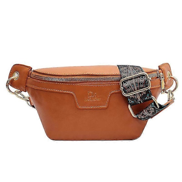 Avslappnad bröstväska för kvinnor med blixtlås, lyxig design, midjeväska, magväska, fritidsresor, crossbody-väskor