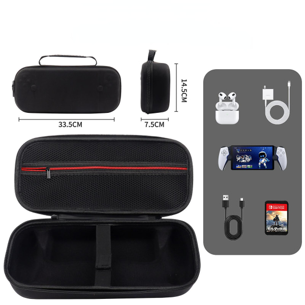 Hård bæretaske til Playstation Portal Remote Player, Ps Portal-taske med stor kapacitet Stødsikker og vandtæt beskyttende rejsetaske