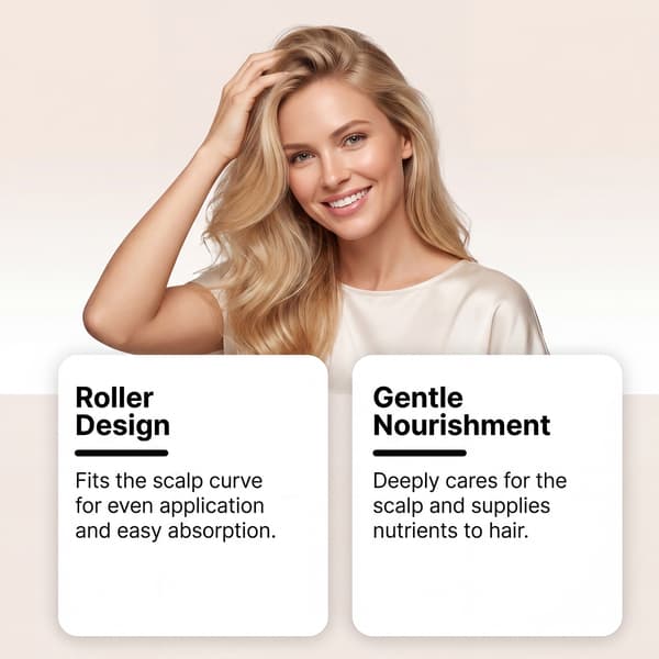Rosmarin Hårvårdsserum Roll-On, 20ml - Närande för hårbotten & Bärbar Hårbehandling