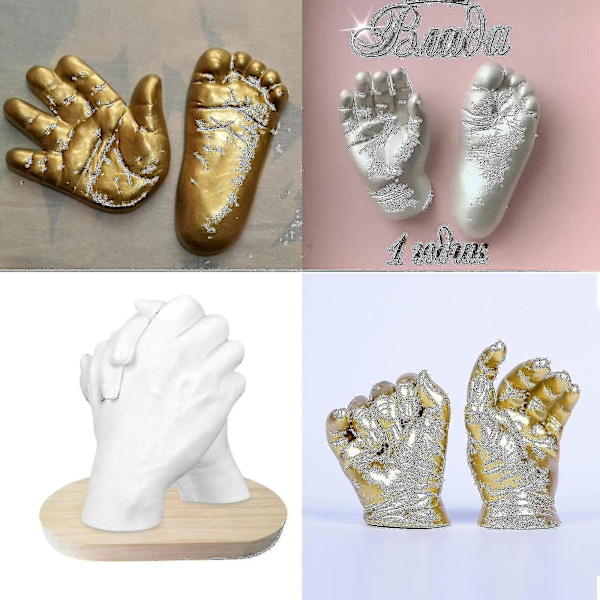 DIY Håndstøbningssæt Hænder Gips Statue Støbesæt Håndholdende Håndværk Til Par