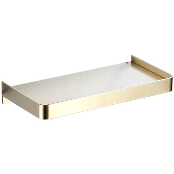 Badeværelseshylde. Mobilholder. Væghylder i rustfrit stål. Brusekurvholder (guld)
