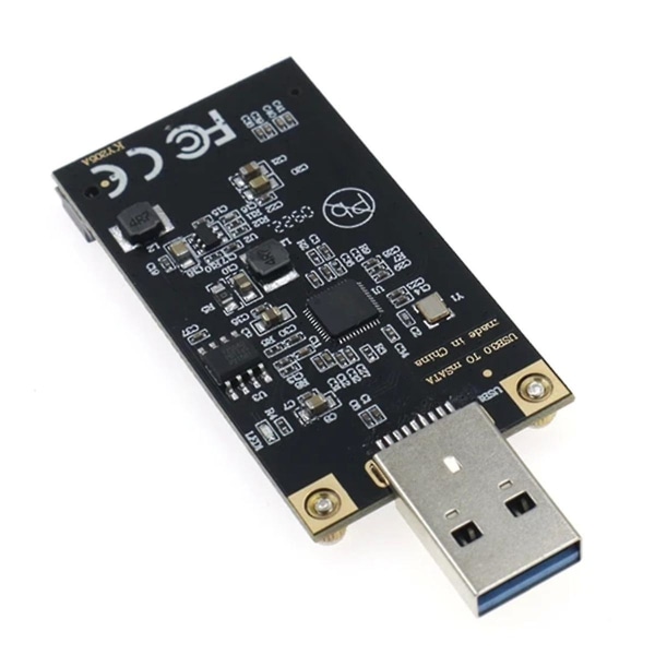 Högkvalitativ Msata till USB 3.0 Solid State-enhet till mobil hårddisk ASM1153E Chip Plug and Play för storlekarna 30 x 50