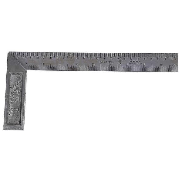 25 cm lang L-formet linjal i rustfritt stål