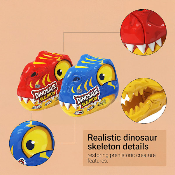 Dinosaur Skelet Blind Box Legetøj, Overraskelse Samlermodel Sæt