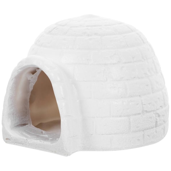 Simulert Igloo Polar Modell Igloo Figur Fisketank Gjemmested Polar Akvarium Landskapsdekor