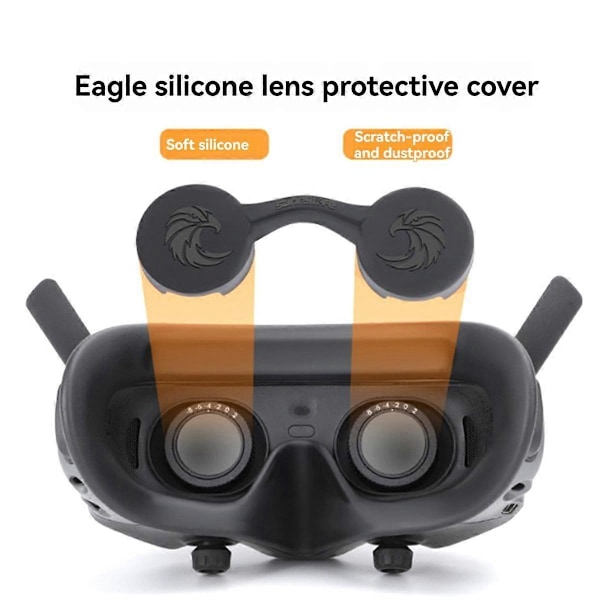 Goggles 2 -lasien linssinsuojus, naarmuuntumaton silikonilinssinsuojus, pölytiivis linssinsuojus, lento-tarvikkeet