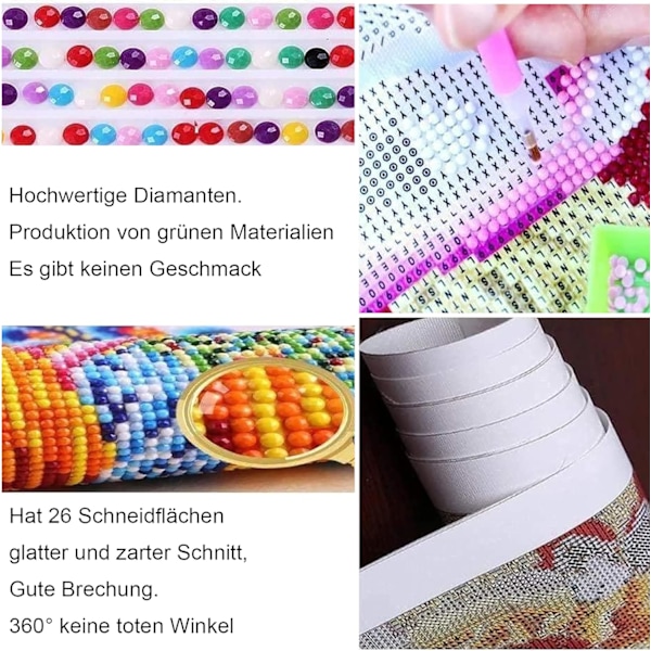 Diamantmålning för vuxna, diamantmålning för vuxna och barn, diamantmålningssats, mosaiktillverkning, vardagsrum, heminredning