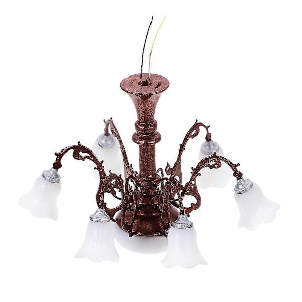 Miniatyr Modell Lysekrone Lite Hus Taklampe Sandbord Taklampe Modell