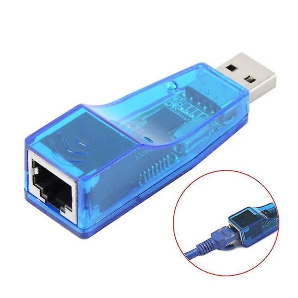 Usb 2.0 til Lan Rj45 Ethernet 10/100mbps Netværkskort Adapter Til Win8 Pc Ty