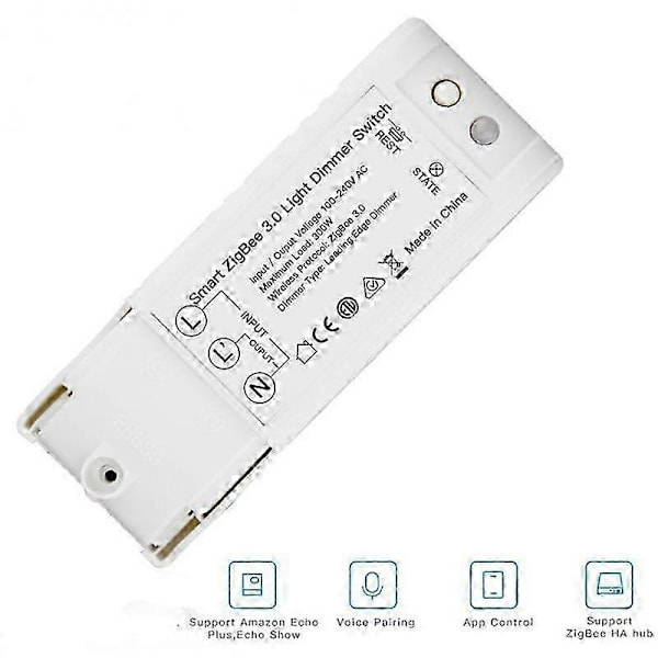 Smart ZigBee 3.0 Lysdæmper DIY Smart Home Modificeret Kontakt til Plus Alexa Fjernbetjening App