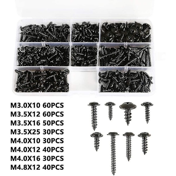 Self-drilling Black Sheet Metal Screw, Stainless Carbon Steel Self