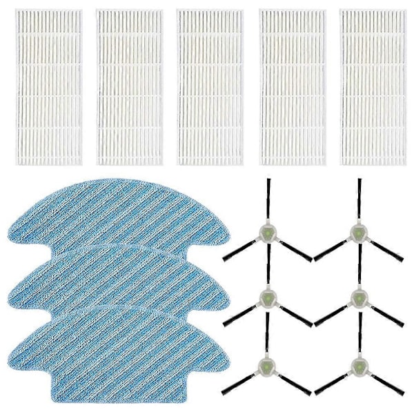14 stk. Reservedeler Tilbehør Kompatibelt med for M210 M210S M210B M213 Mop Filter Side/Kant/