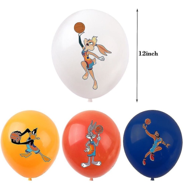 2024 Space Jam James Fest Dekoration Ballong Banner Set Cake Topper Prop