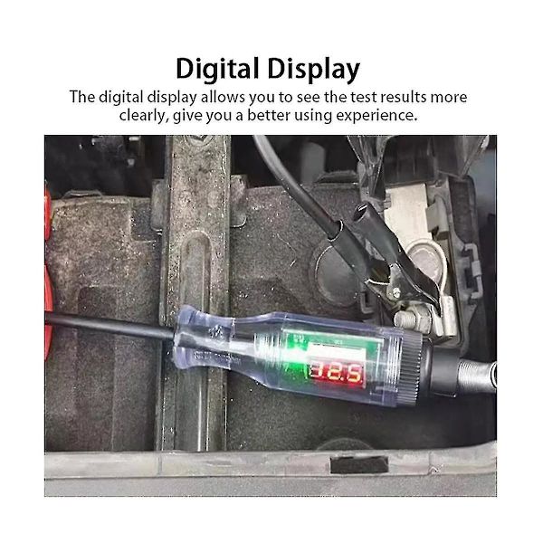 6v 12v 24v Lastbilsspänning Krets Testare Digital Display Elektrisk Penna Sond Penna Ljuslampa Automobil