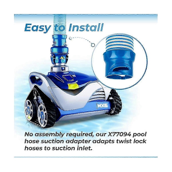 Pool Dammsugarslangadapter för Zodiac MX6 MX8 Poolrengörare Simbassängssugadapter Slangadapter