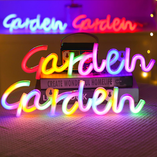Ny LED Hage Neon Form Lys Nattelys Kreativ Soverom Dekorativt Lys