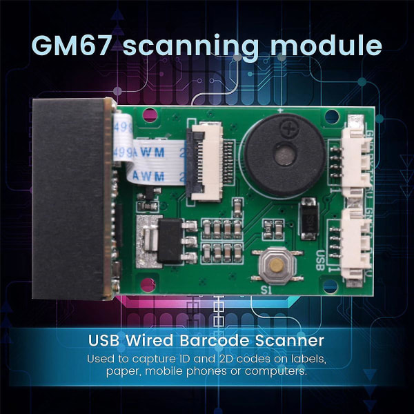 GM67 1D/2D USB UART streckkodsläsare QR-kodskannermodul