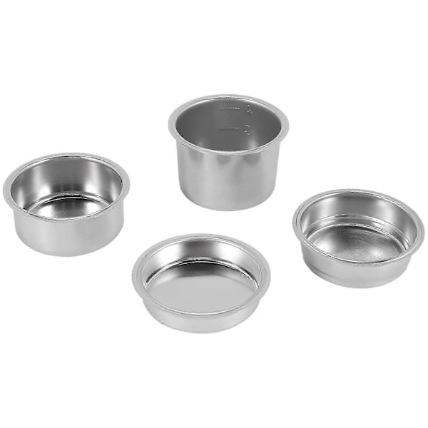 4 stk. 51mm Kaffeefilter-Udskiftningsfilterkurv til Kaffe Bottomless Portafilter til Delonghi Espressomaskine Dele