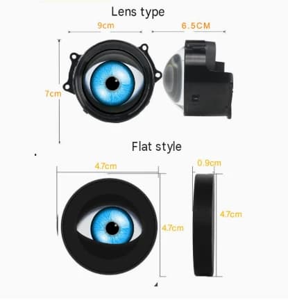 Dynamisk LED Øjenlys, 1.5W Bil Dæmon Øjenlys, Multi-mode LED Modificeret Linse Forlygte, 14 Tilstande Linse Version