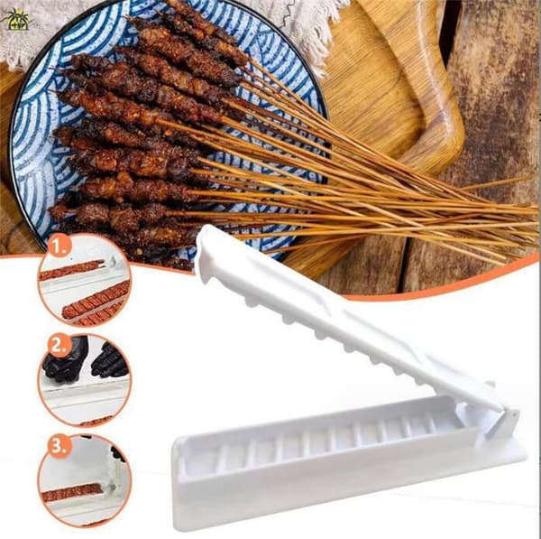 Kødspydværktøj, BBQ Spydmaskine til Oksekød, Udendørs Grilltilbehør