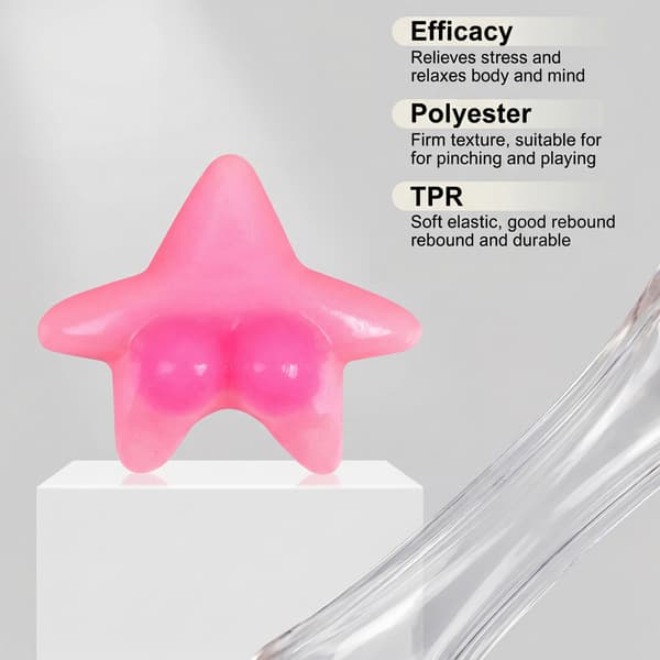 3-pack rosa stjärnformade portabla massageverktyg