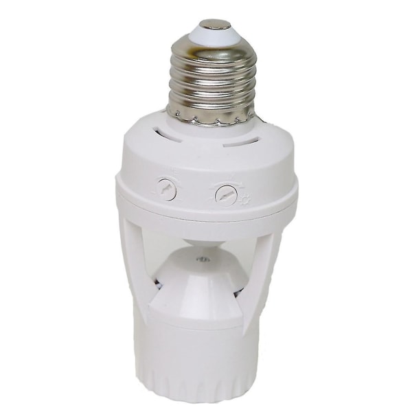 E27 Led 220v Skruv Glödlampshållare Led Pir Infraröd Rörelsesensor Lampa Med Switch Sockel Identif