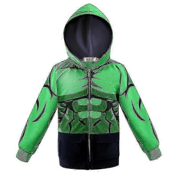 Spider-Man hettejakke for gutter, 3–8 år, barnehettegenser med glidelås 100 Hulk