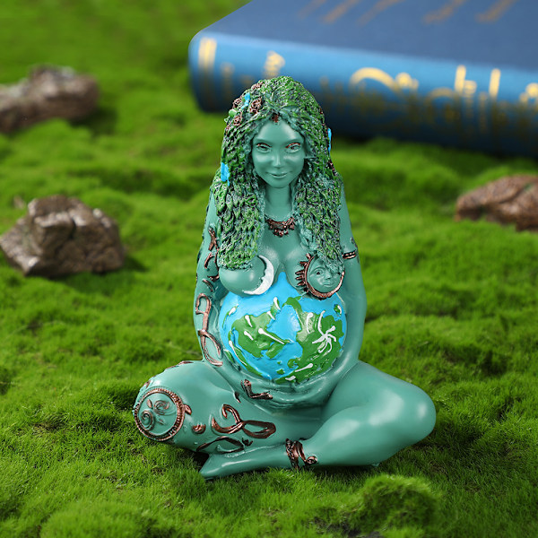 Moder Jord Staty Millennium Gaia Mytologi Figur Gudinnestaty Heminredning Skrivbordsdekoration Harts Gaia Moder Staty