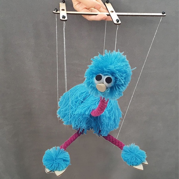 Marionette-nuket | Jousinuket lapsille, hauskoja täytettyjä eläimiä perinteinen kansanpalapeli Pienet lelut Lintu nukke naruilla
