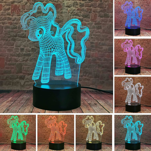 My Little Pony Tales Friendship Is Magic Figure Lampe, med fjernbetjening, 16 farveskift - Professionelt LED-natlys - Drenge Børneskab i soveværelset