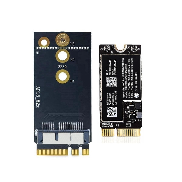 Bcm94360cs2 Dual Band Wifi-kortti + Ngff M.2 Key A/e -sovitinkortti Wifi Bt 4.0 802.11ac -kortti 11 tuumalle