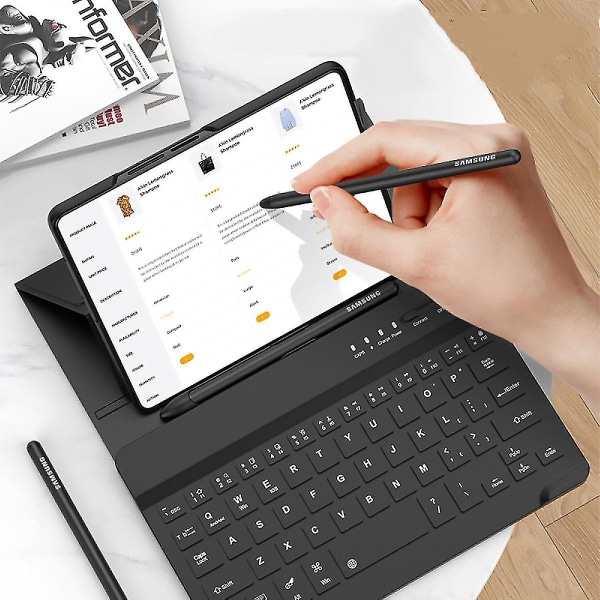 Samsung Galaxy Z Fold 4 Keyboard Case Set - Irrotettava Bluetooth näppäimistö, S Pen -paikka, Näytönsuoja