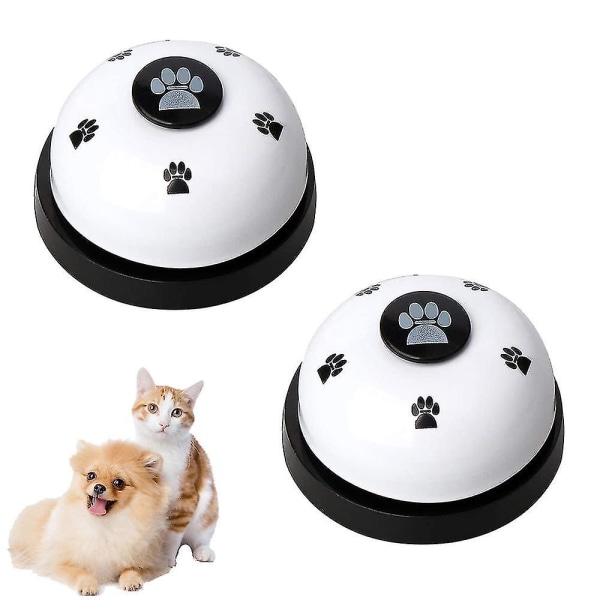 Pet Bell, 2-pack Metal Bell Dog Training med halkfria gummibottnar Hunddörr Bell kompatibel med Po