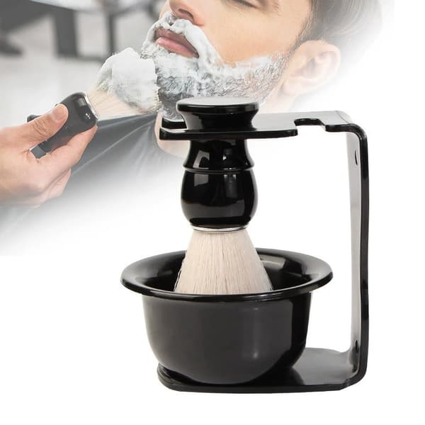 Herrskäggvårdskit Hemrakning Styling Set Ansiktsrakverktyg med Rakborste