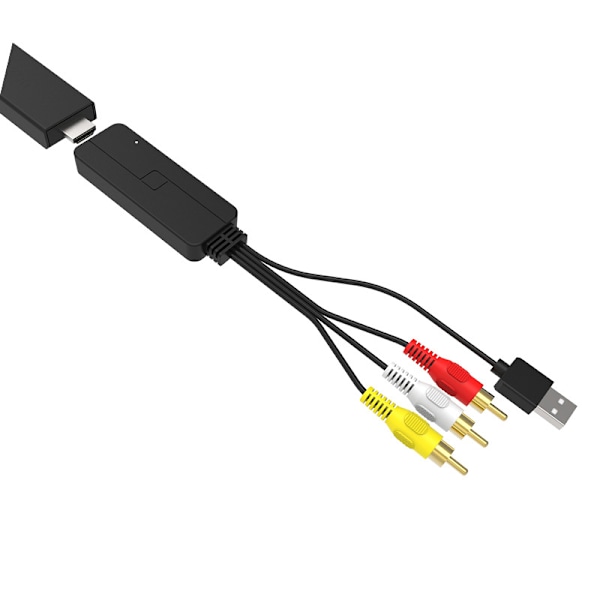 Ny TVBOX/PS3 med projektor, high-definition TV, AV-kabel med strømforsyning, HDMI til 3rca konverteringskabel