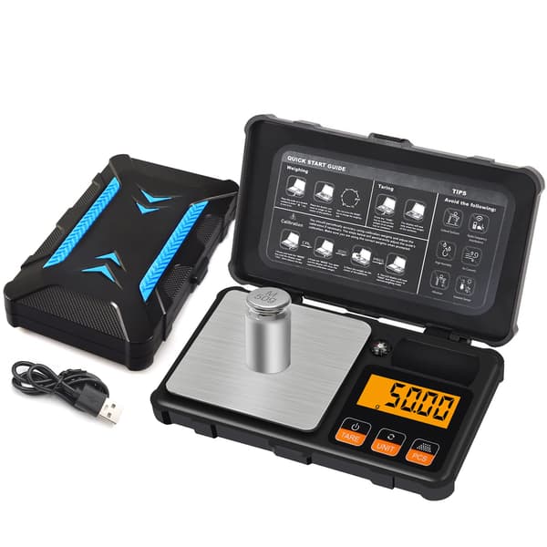Oppladbar digital lommevekt 200 g/0,01 g