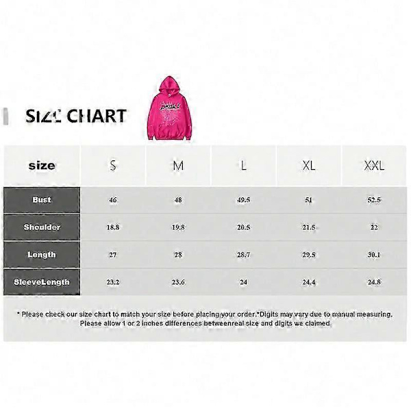 Spider Web Grafik Hættetrøje, Bomulds Pullover Sweatshirt til Mænd og Kvinder Pink S
