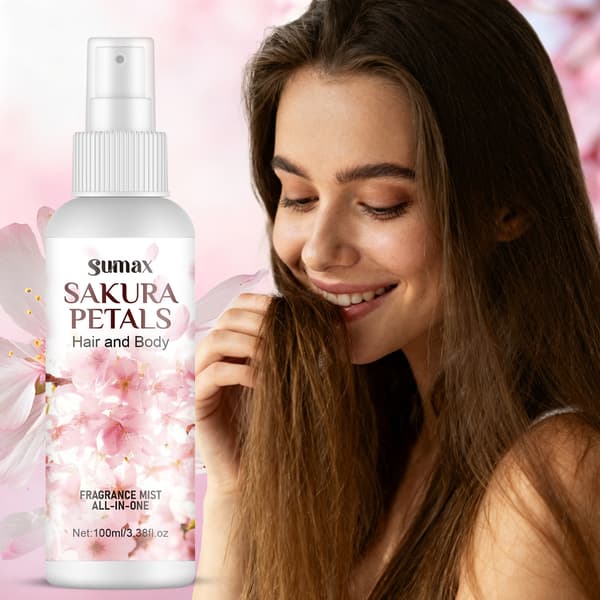 100 ml hvid sprayflaske kirsebærblomst hårduftmist