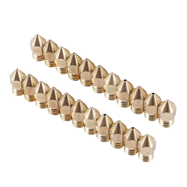 22 stycken 3D-skrivarmunstycken Mk8 Munstycke 0,2 mm, 0,3 mm, 0,4 mm, 0,5 mm, 0,6 mm, 0,8 mm, 1,0 mm Extruder Pr