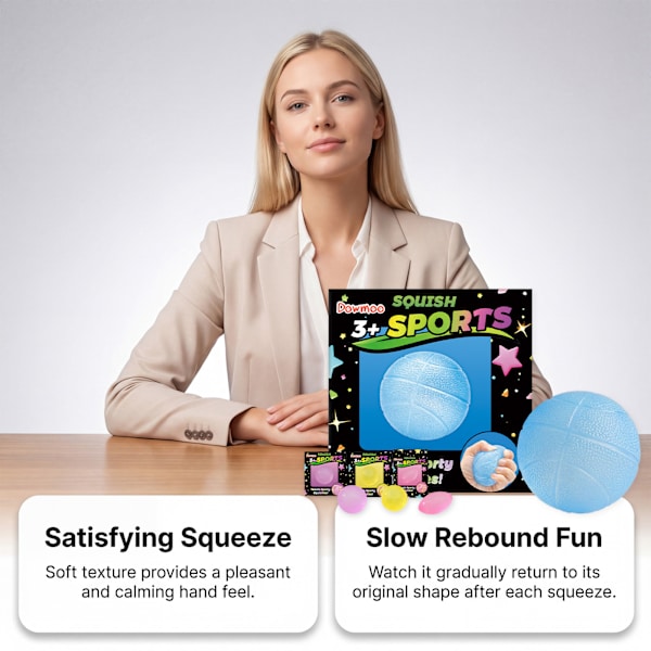3-pack Mini Basketboll Squishy Stressbollar