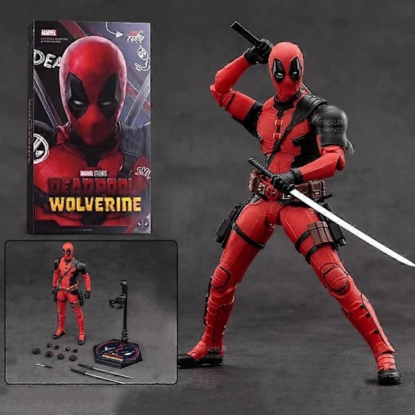 2024 Deadpool vs Wolverine 1/10 Actionfigur Zd Original X-Men Dogpool Wilson Modell Movie SHFiguarts Barnleksak Dockpresent