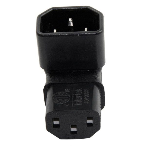 Iec Male C14 To Up Right Angled 90 Degree Iec Female C13 Power Extension Adapter