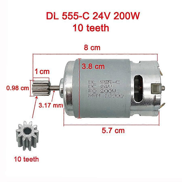 Lasten sähköauto 24V 200W moottori, nopea suuritehoinen moottori 555 24V 30000rpm lasten sähköautoon A