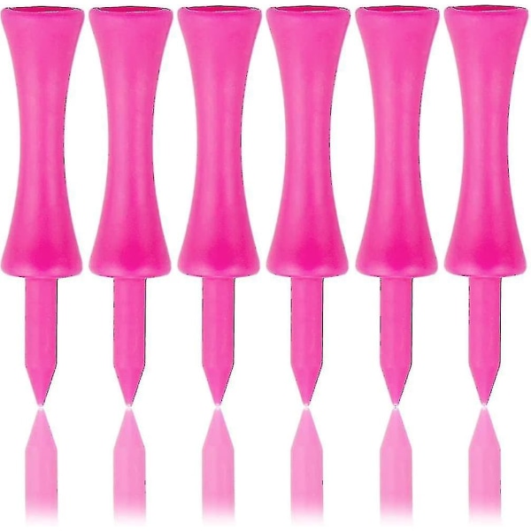 100-pakning 57mm rosa plastgolf-T-skjorter