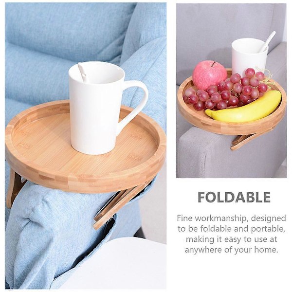 Foldbart Skrivebord Armlæn Serveringsorganisator Sofa Armbakke Sofa TV Bord Arm Sofa Bord Foldbart Clip Bord