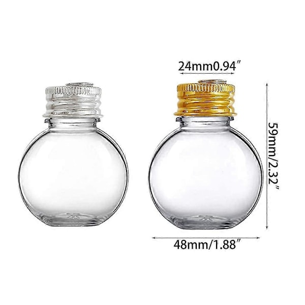 10 stk 50ml Runde Julekuler med Avtakbart Lopp, Trehengende Ornament Dekor, Hjemmedekorasjon, Festtilbehør