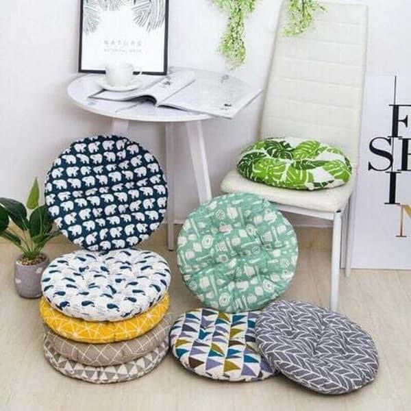 Seteputer 40x40cm. Stolputer for innendørs og utendørs bruk - Hagemøbeldekorasjon. (Rund.C)