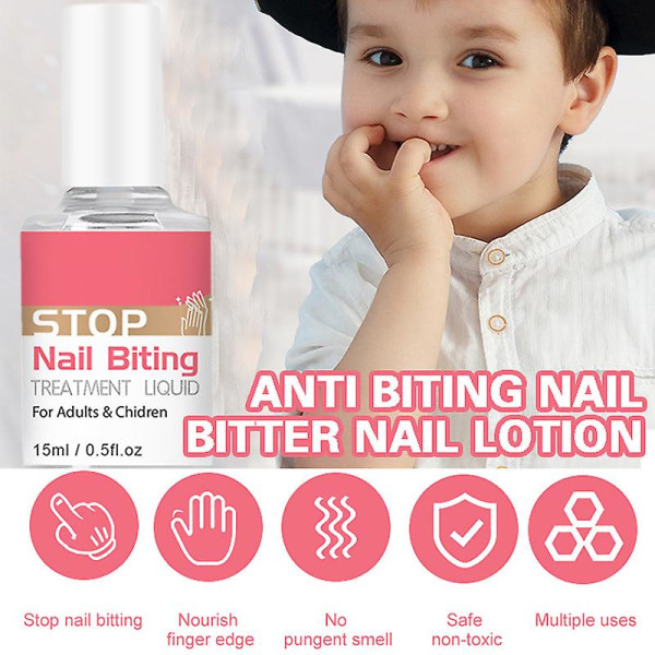15ml Stop Nail Biting Treatment Flytande Stop Bitter Liquid Nagelbandsvårdsmaterial För Barn Vuxna Nyhet