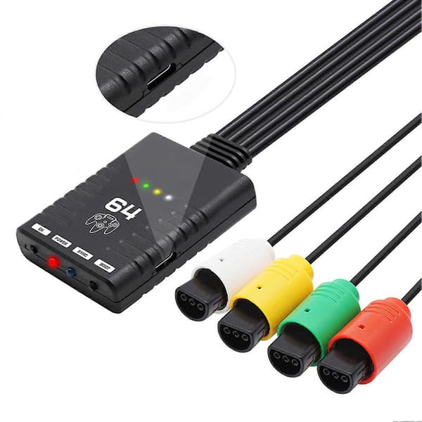 2025 Trådløs Controller Adapter Understøtter 4 Spillere Bluetooth Controller Konverter til N64 Konsol til PS3 til PS5 til 8bitdo