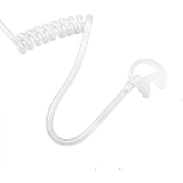 Toveis radio ørepropp erstatning ørestykkeinnsats for akustisk spolerør ørepropp (2 par, gjennomsiktig) -t